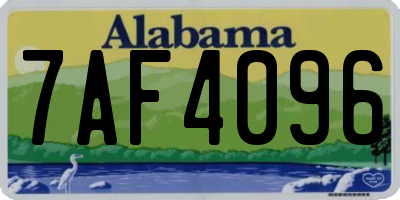 AL license plate 7AF4096