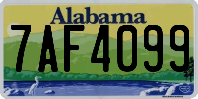 AL license plate 7AF4099
