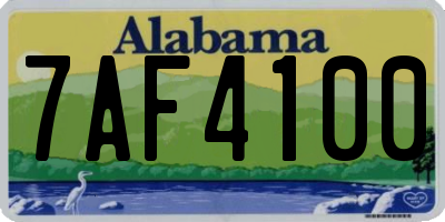 AL license plate 7AF4100