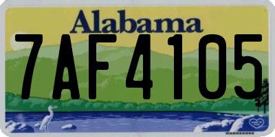 AL license plate 7AF4105