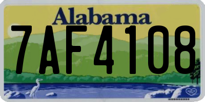 AL license plate 7AF4108