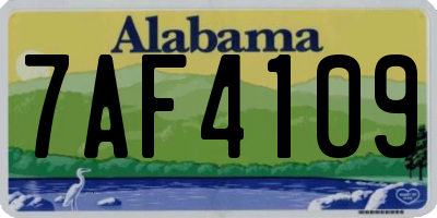 AL license plate 7AF4109
