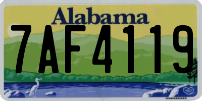 AL license plate 7AF4119
