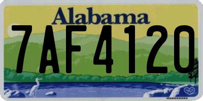 AL license plate 7AF4120