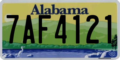 AL license plate 7AF4121