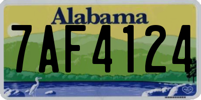 AL license plate 7AF4124