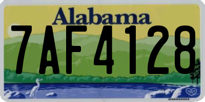 AL license plate 7AF4128