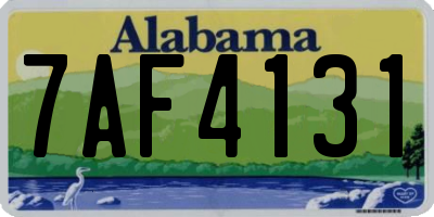 AL license plate 7AF4131
