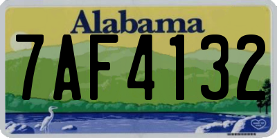 AL license plate 7AF4132