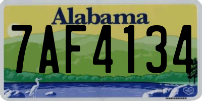 AL license plate 7AF4134