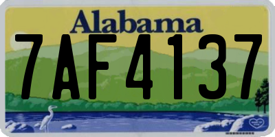 AL license plate 7AF4137