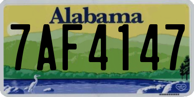 AL license plate 7AF4147