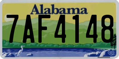 AL license plate 7AF4148