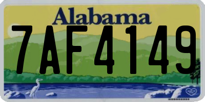 AL license plate 7AF4149