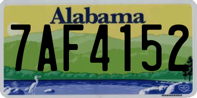 AL license plate 7AF4152