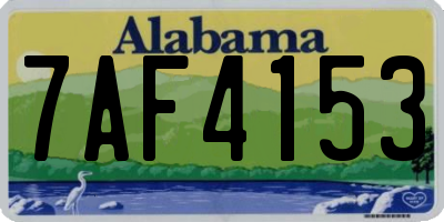 AL license plate 7AF4153
