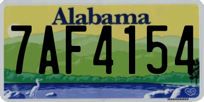 AL license plate 7AF4154