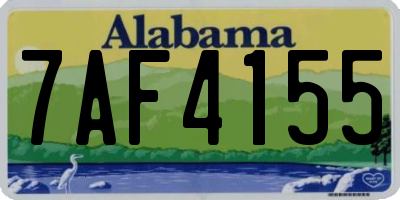 AL license plate 7AF4155