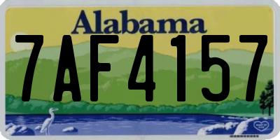 AL license plate 7AF4157