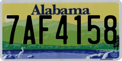 AL license plate 7AF4158