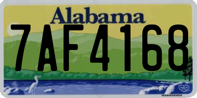 AL license plate 7AF4168