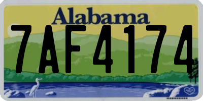 AL license plate 7AF4174