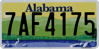 AL license plate 7AF4175