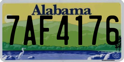 AL license plate 7AF4176