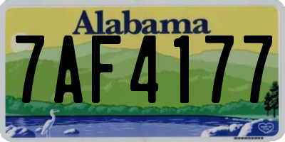 AL license plate 7AF4177