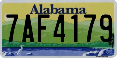 AL license plate 7AF4179