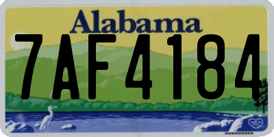 AL license plate 7AF4184