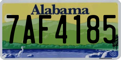 AL license plate 7AF4185