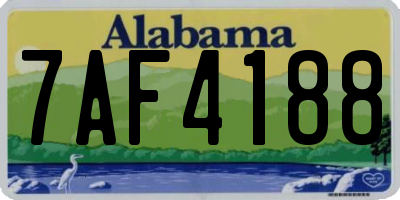 AL license plate 7AF4188