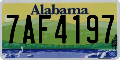 AL license plate 7AF4197