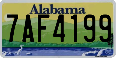AL license plate 7AF4199