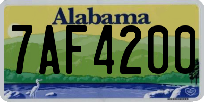 AL license plate 7AF4200