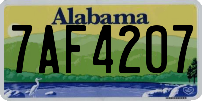 AL license plate 7AF4207