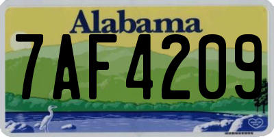 AL license plate 7AF4209