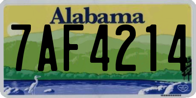 AL license plate 7AF4214