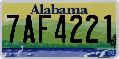 AL license plate 7AF4221