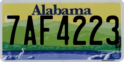 AL license plate 7AF4223