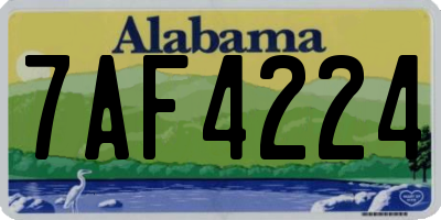 AL license plate 7AF4224