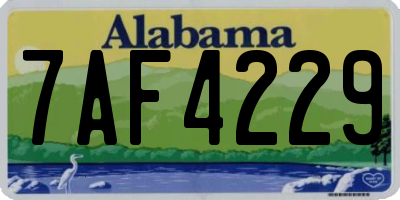 AL license plate 7AF4229