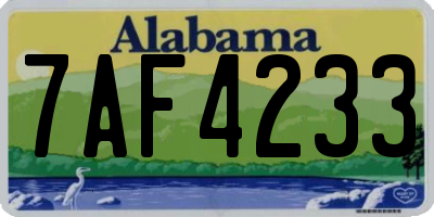 AL license plate 7AF4233
