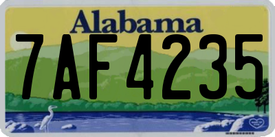 AL license plate 7AF4235