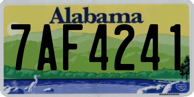 AL license plate 7AF4241