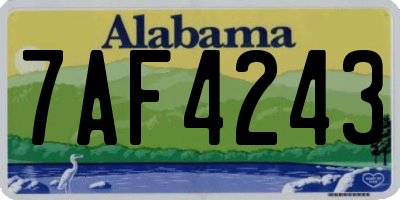 AL license plate 7AF4243
