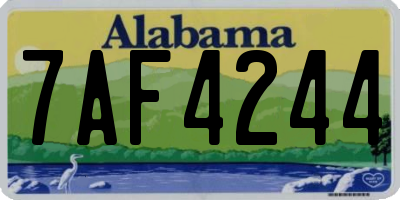 AL license plate 7AF4244