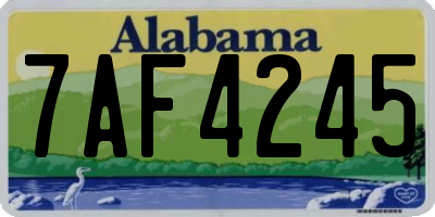 AL license plate 7AF4245