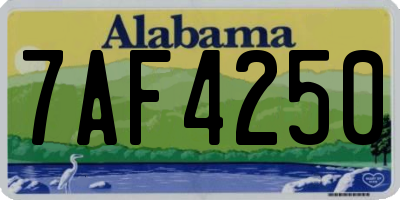 AL license plate 7AF4250